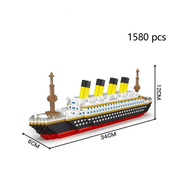 Titanic 3D Plastic Model Ship Building Blocks for Adults