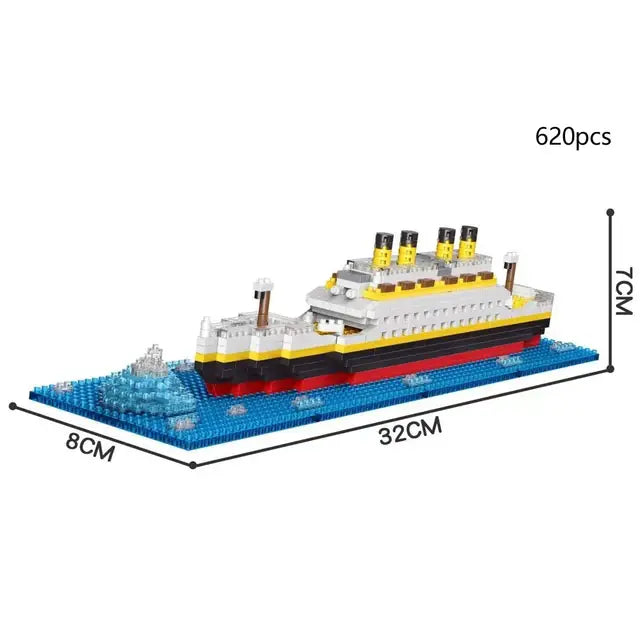 Titanic 3D Plastic Model Ship Building Blocks for Adults